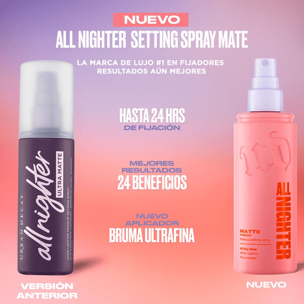 ALL NIGHTER SETTING SPRAY MATTE (SPRAY FIJADOR CONTROL GRASA CON ACABADO MATE)